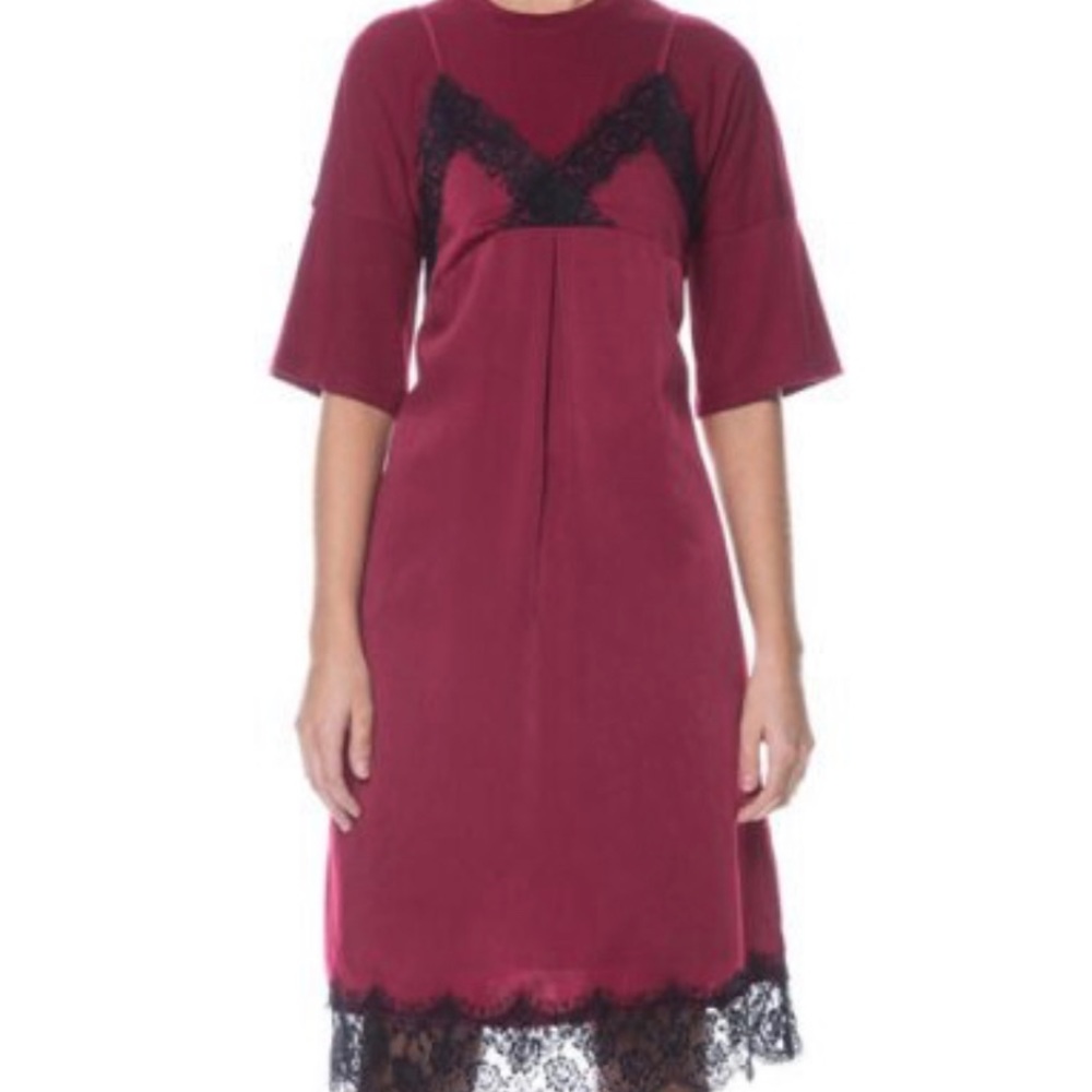Jersey Knit Satin Dress